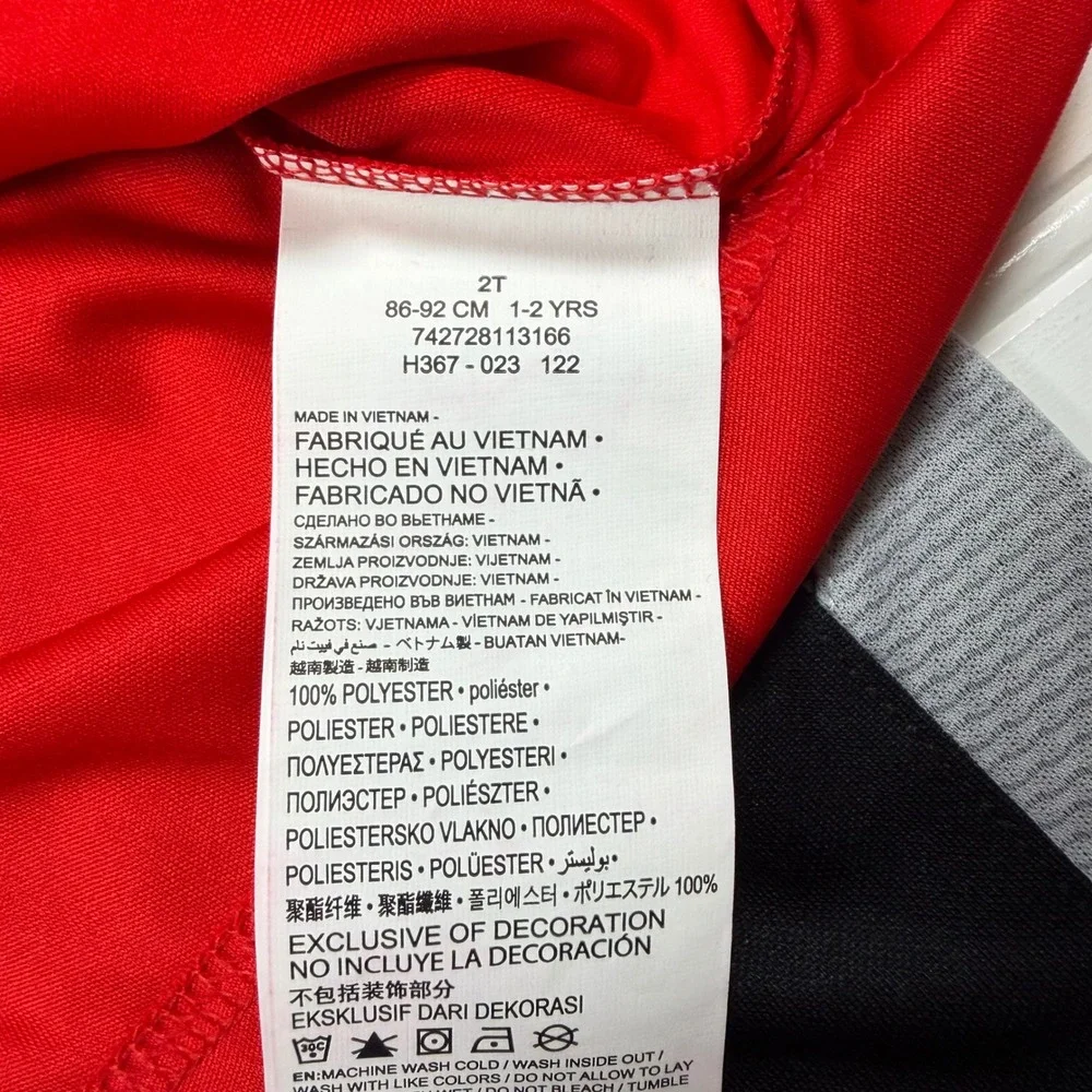 Nike Boys Dri-FIT 2PC T-Shirt and Shorts Set Red Black 2T 76H367-023